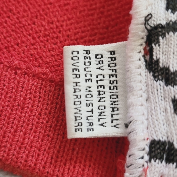 ST JOHN Blazer Red Vintage Marie Gray Collection Polka Dot Cheetah Trim 2 XS - Picture 14 of 15